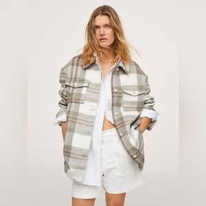 Women Blazers and Jackets Oversized check overshirt